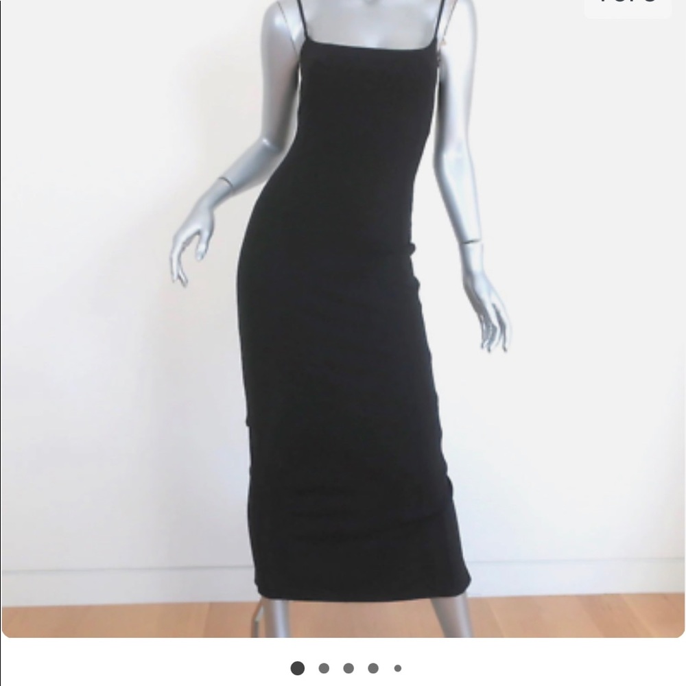 Reformation strappy ribbed maxi dress